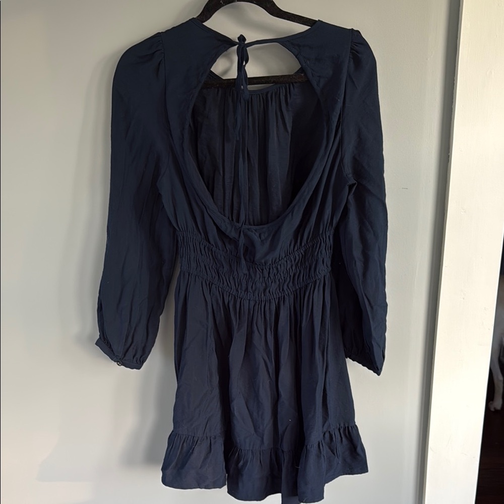 Madewell Navy Blue open back Dress